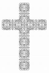 Crosses Pattern Ornate sketch template