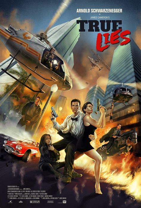 true lies  poster print action comedy film cool perfect etsy