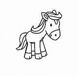 Cavalinho Colorir Cavallo Stilizzato Desenhos Bambina Cavalli Stampare Colorindo sketch template