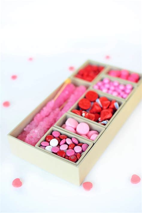 super cute diy valentines candy gift box craft red pink