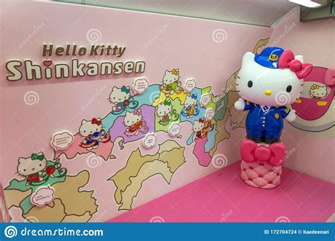 hello kitty shinkansen bullet train service on sanyo shinkansen line