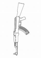 Waffe Mitrailleuse Malvorlagen Coloriages sketch template