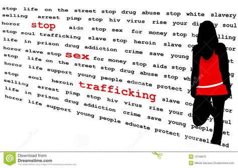 Stop Sex Trafficking Stock Vector Illustration Of Street