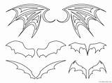 Bat Coloring Wings Set Coloring4free Related Posts Pages sketch template