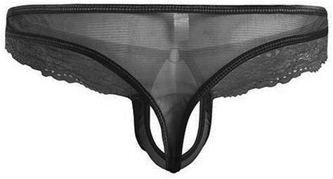 holycowchic semi lace men see through bikini briefs underwear mesh