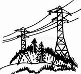 Voltage Hochspannungsleitung Elettrica Tensione Electricity Clipartmag Vectorstock sketch template