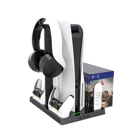Ps5 Console Cooling Stand Ps5 Vertical Stand With Cooling Fan Led