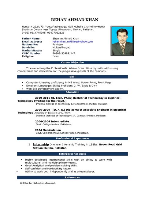 simple resume format   ms word mt home arts