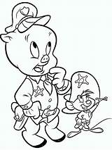Porky Coloring Pages Pig Printable sketch template