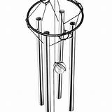 Wind Chime Drawing Clipartmag sketch template