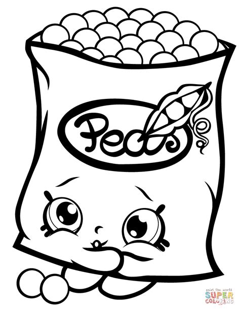 freezy peazy shopkin coloring page  printable coloring pages