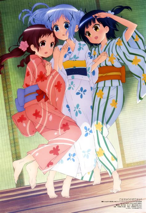 Kafuu Chino Jouga Maya And Natsu Megumi Gochuumon Wa