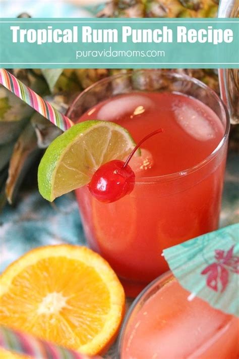 5 Minute Easy Tropical Rum Punch Recipe Party Time