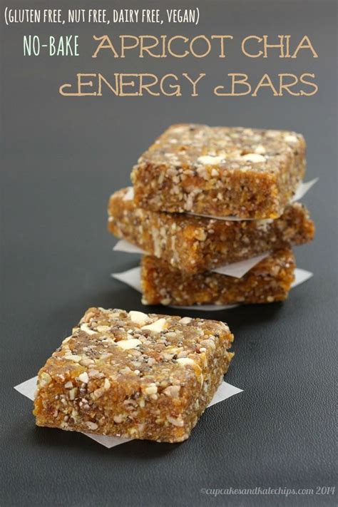 no bake apricot chia energy bars are a quick easy healthy snack nutfree glutenfree vegan