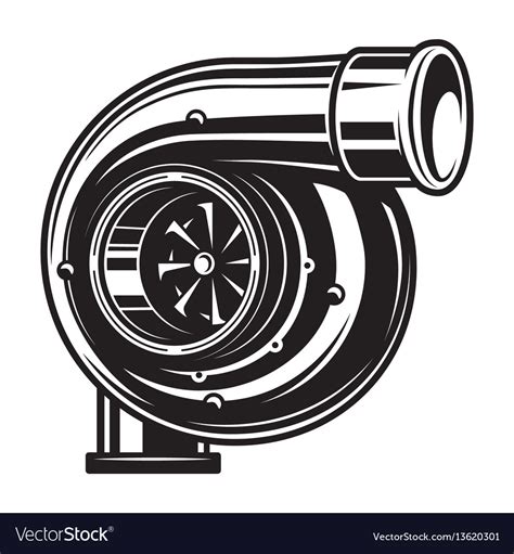 isolated monochrome  car turbo royalty  vector image