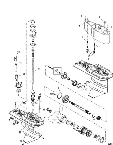 mercury marine  hp efi  cylinder  stroke xl extension kit parts