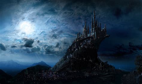 images harry potter hogwarts fantasy castles moon movies night
