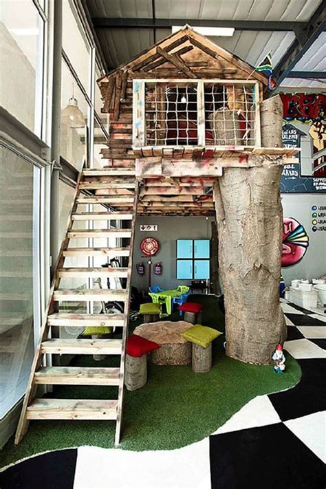 amazing indoor treehouses  kids homemydesign