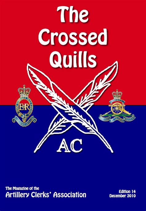 artillery clerks association the crossed quills