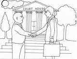 Coloring Pages Court Courthouse Getdrawings sketch template