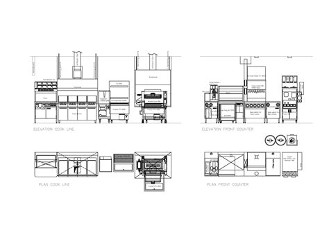 Plan Elevation Of Industrial Kitchen Cad Drawings Ubicaciondepersonas
