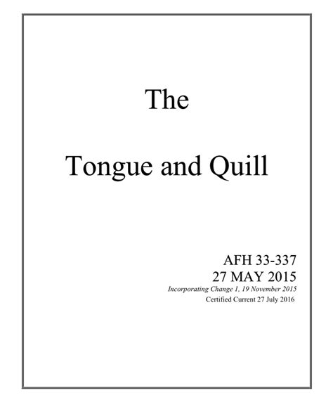 tongue  quill templates