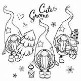 Gnomes Gnome Outlined Covering Backyardgardenlover sketch template