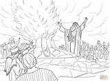 Elijah Coloring Heaven Pages Fire Bible Down Called Printable Kids Carmel Mount Baal Prophet Chariot Prophets Altar Clipart Color Supercoloring sketch template