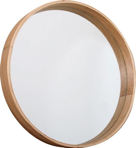 spiegel rund braun holz butik badezimmerspiegel tischspiegel holz
