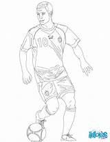 Hazard Eden Coloring Hellokids Pages Soccer Players Color Print Cavani James David Luiz sketch template