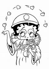 Coloring Boop Betty Pages Valentine Kids Printable 4kids sketch template