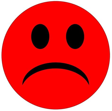 Red Frowny Face Clip Art Clipart Best