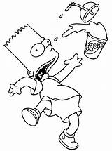 Bart Simpson sketch template