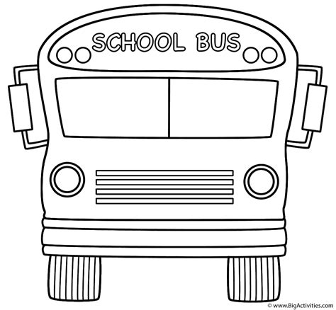 school bus front coloring page  day  school