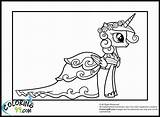 Coloring Princess Pages Pony Cadence Little Wedding Cadance Unicorn Luna Printable Mlp Colouring Dress Print Library Clipart Color Colors Team sketch template