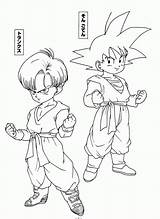Trunks Dragon Ball Gohan Coloring Son Pages Dbz Goten Color Kids Clipart Gotenks Krillin Waiting Cell Library Popular Coloringhome sketch template