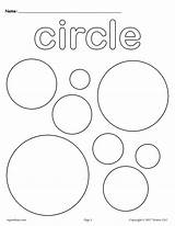 Circles Shapes Preschoolers sketch template
