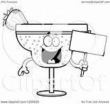 Daiquiri Strawberry Mascot Holding Sign Happy Royalty Clipart Thoman Cory Vector Cartoon 2021 sketch template