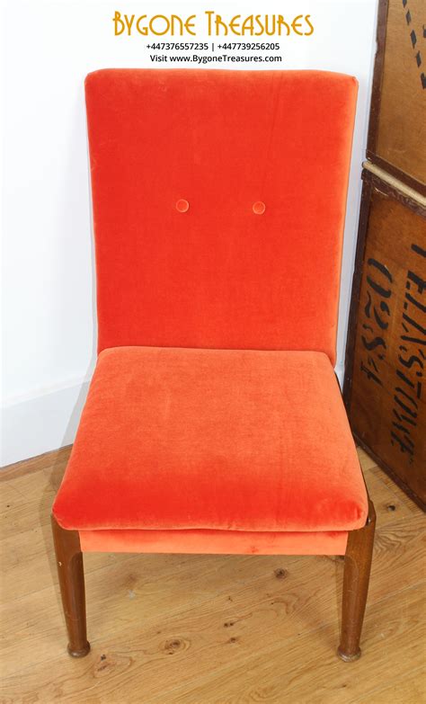 burnt orange parker knoll chair  bygonetreasures