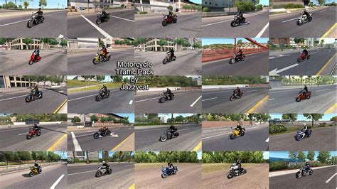 fs motorcycle traffic pack ats  jazzycat  mod ats mod american truck simulator mod