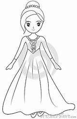Girl Coloring Gown Long Sleeve Kids Useful Book sketch template