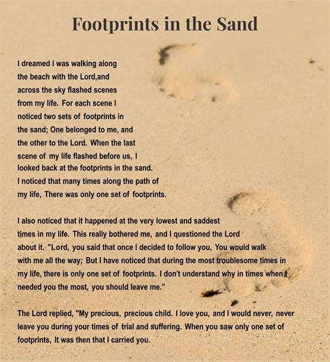 footprints   sand poem printable version
