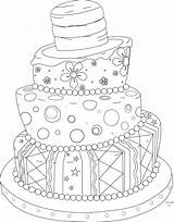Cake Stamp Digi Coloring Whimsical Pages Stamps Cakes Cute Digital Book Printable Fringe Beyond Birthday Choose Girl Board sketch template