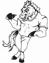 Coloring Mascot Pages Nfl Mascots Printable Horse Popular Nba Coloringhome sketch template
