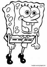 Spongebob Coloring Pages Squarepants Happy Excited Maatjes sketch template