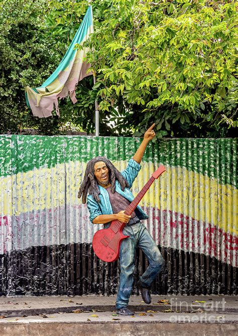 Bob Marley Statue At Culture Yard Trench Town Kingston