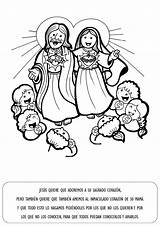 Sagrado Colorear Corazon Corazón Catequesis María Virgen Inmaculado Jesús Explicación Católico Sagrada Gloria Tablero sketch template