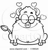 Buffalo Cartoon Chubby Loving Hearts Clipart Royalty Cory Thoman Vector 2021 sketch template