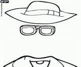 Invisible Man Coloring Face sketch template
