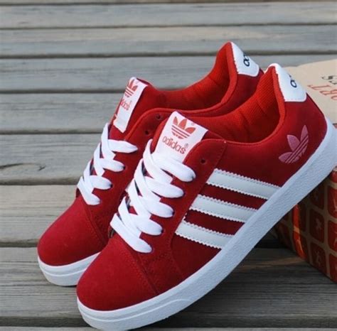 red adidas sneakers  shipping